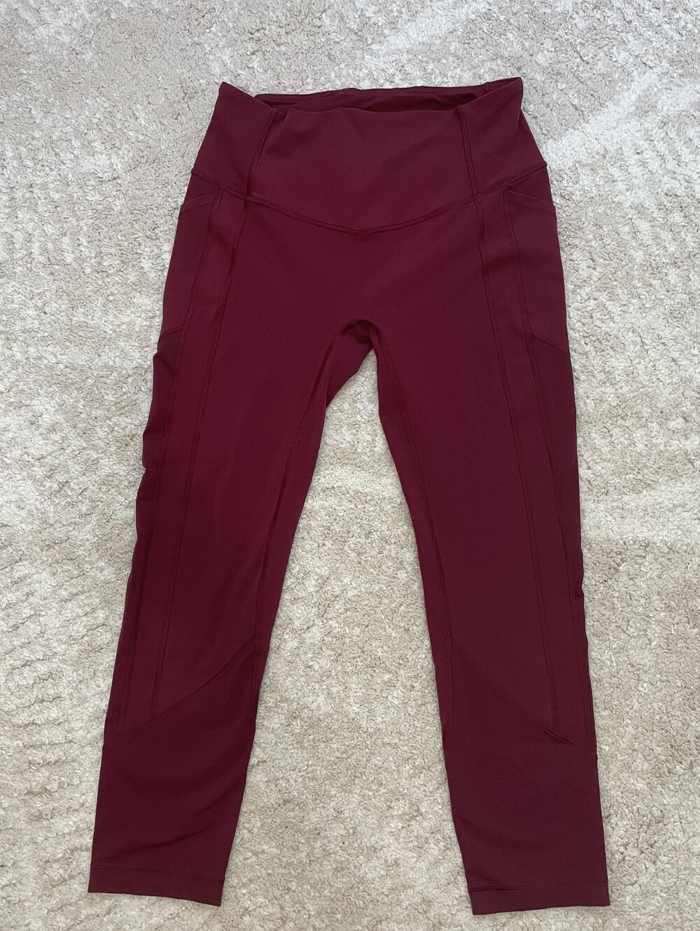 Lululemon Athletica Deep Wine/Maroon Active Leggings Size 8